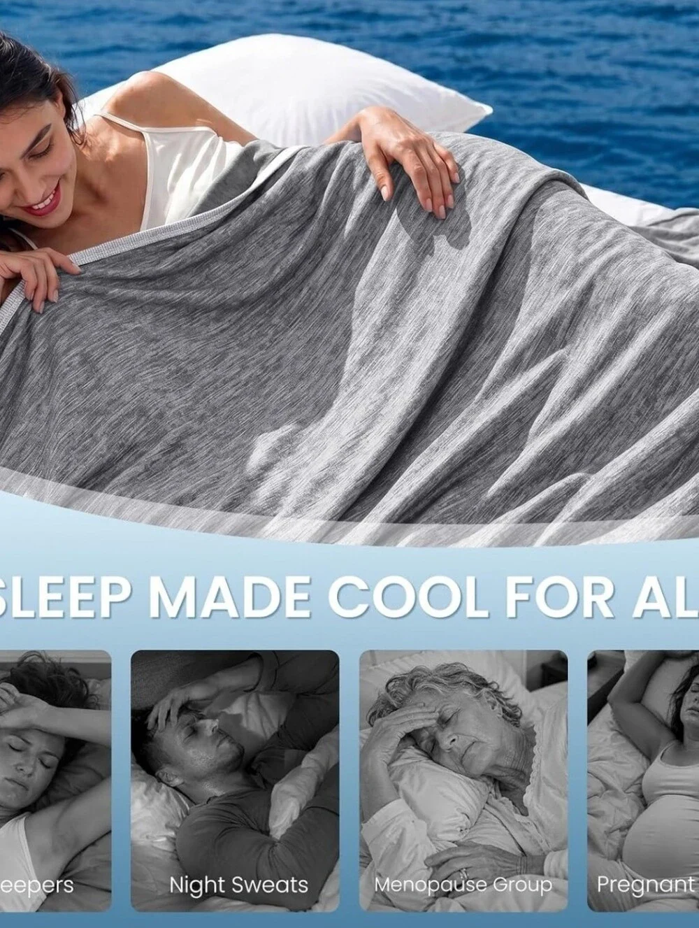 NEW! Cooling Blanket, King Size For Hot Sleepers